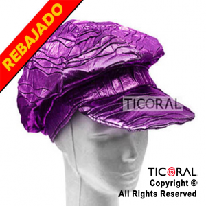 SOMB BOINA METALIZADA VIOLETA CON VISERA HS5829-3 x 1